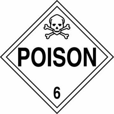 ACCUFORM DOT PLACARD HAZARD CLASS 6  POISON MPL601MG50 MPL601MG50